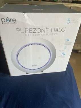Pure Enrichment PureZone Halo White True HEPA Air Purifier